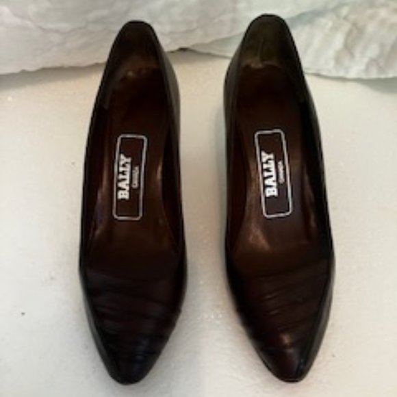 Bally Canada brown leather shoes, size 51/2 - Picture 1 of 5
